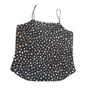 Ann Taylor Black and Tan Camisole Women's Size L Lined Y2k Career Mob Wives